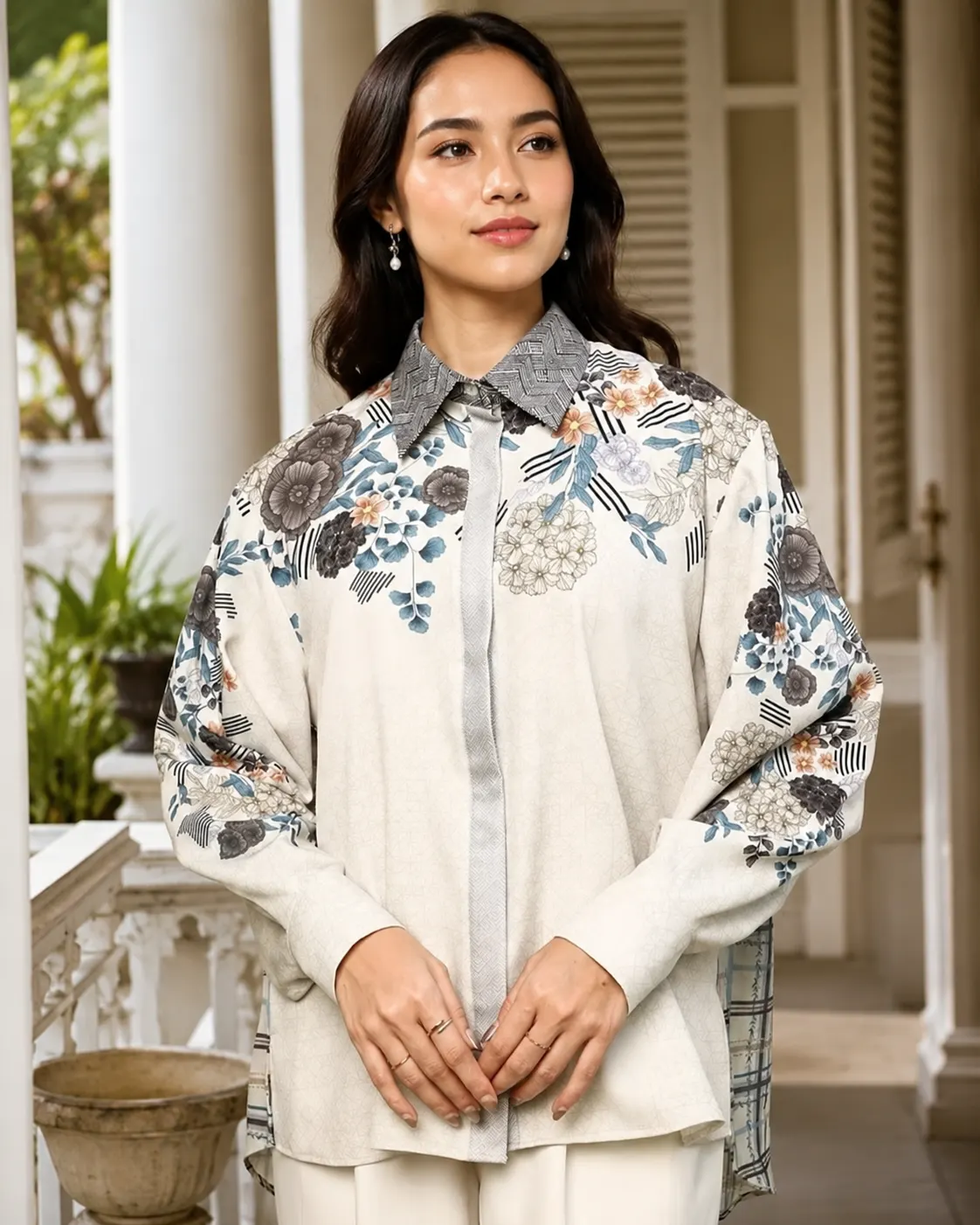 Celestine Stormy Cream Shirt — HEART TROOPS